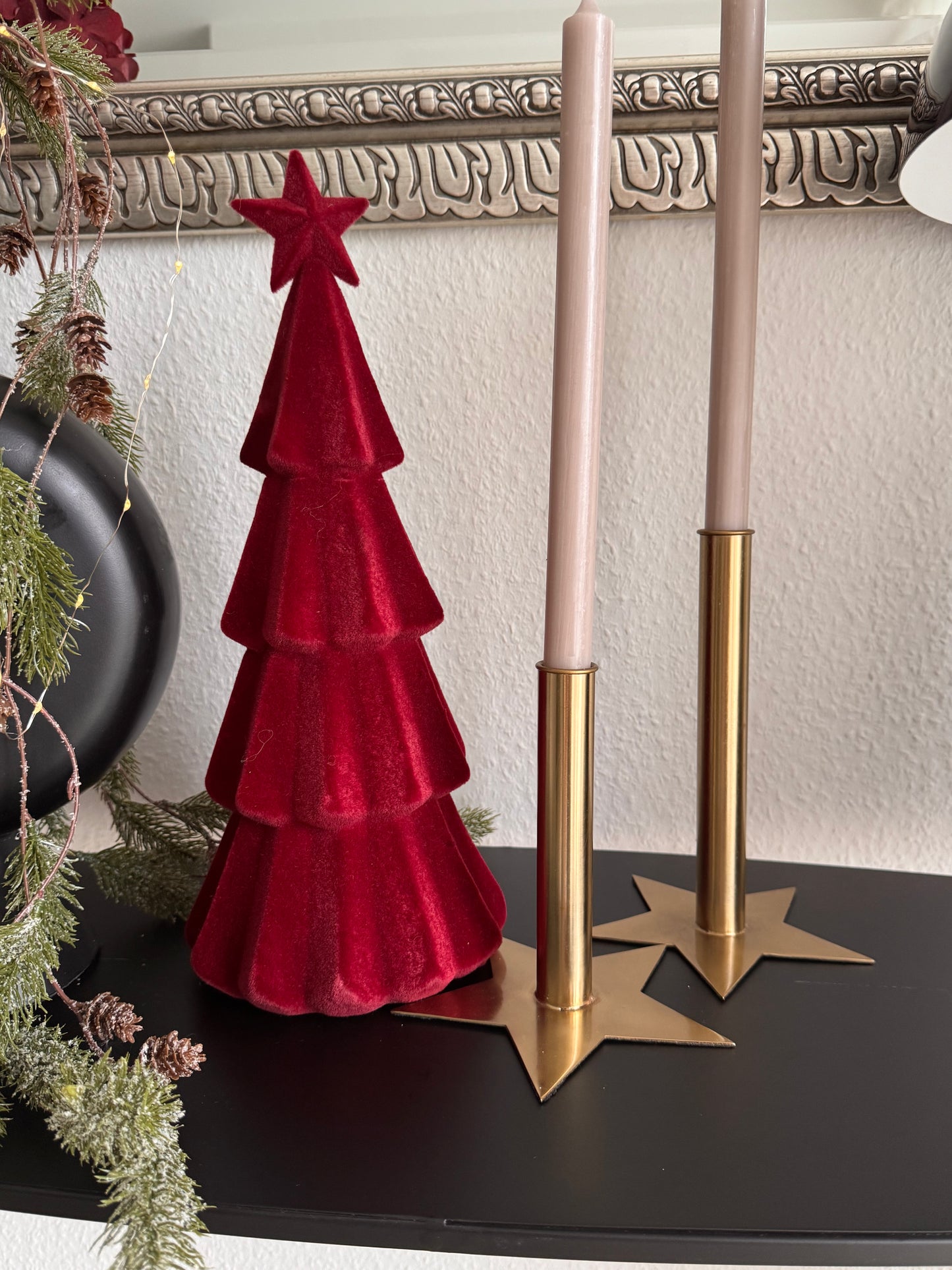 Samt Tannenbaum in Bordeaux 29 cm von Exner