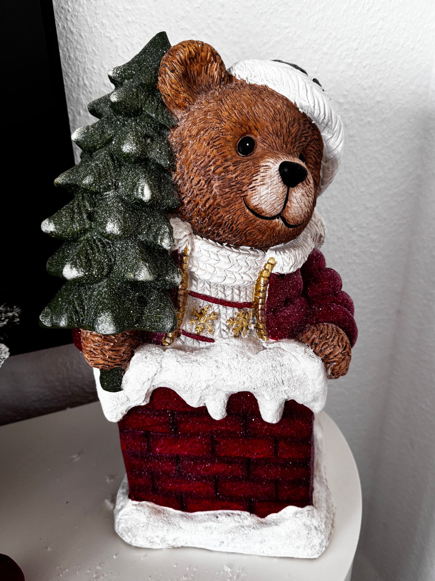 Formano Weihnachts-Teddybär mit Tannenbaum, 46 cm