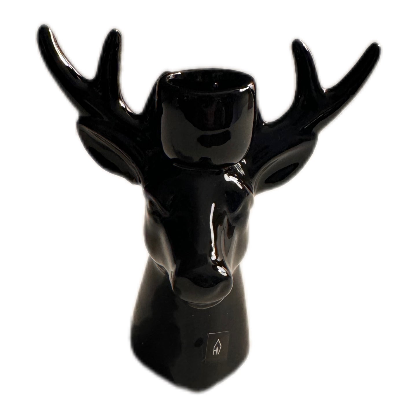 Kerzenhalter in Rentierform in Schwarz von Housevitamin