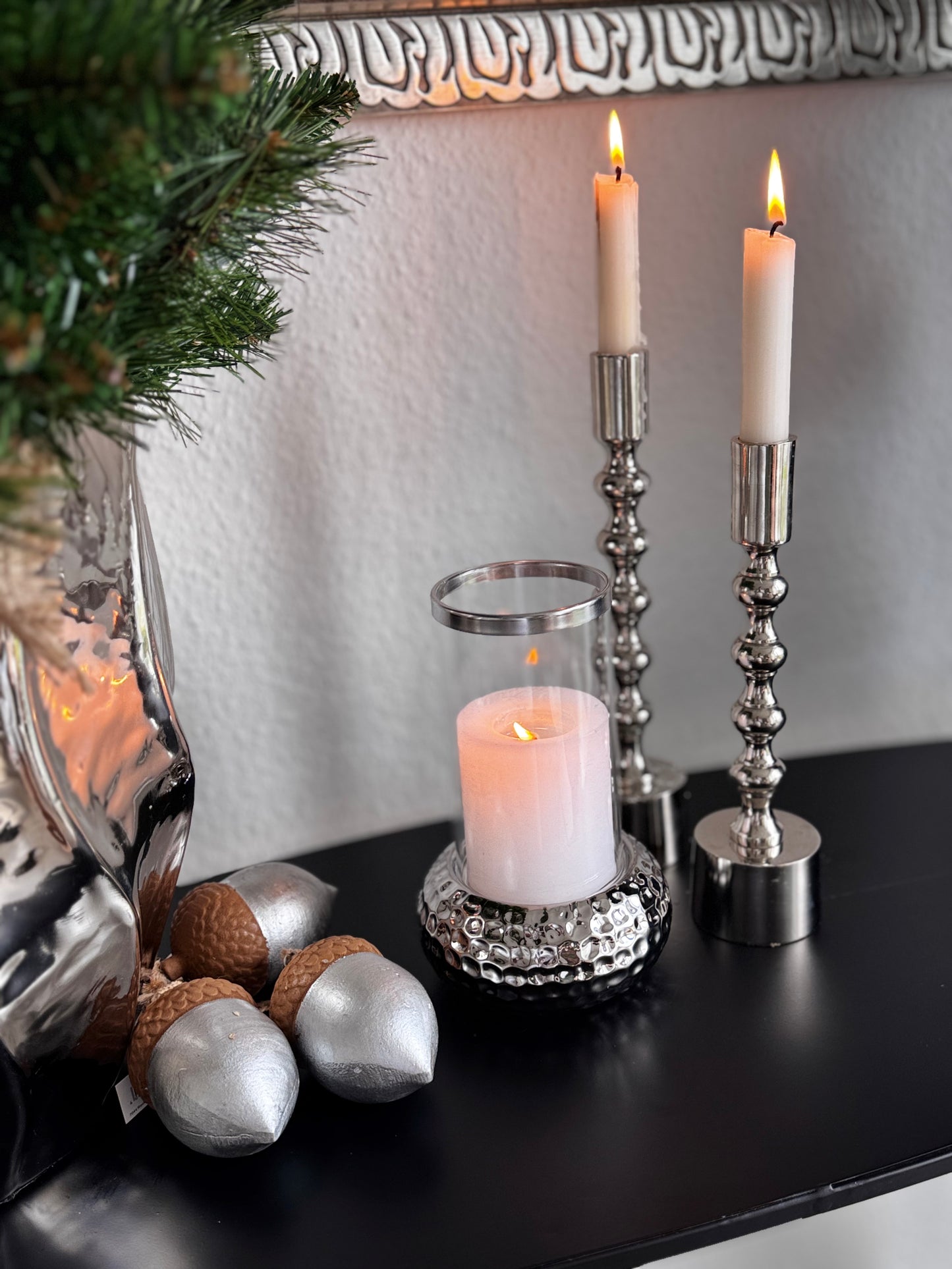 Exner Windlicht Argen T silber, 19,5 cm