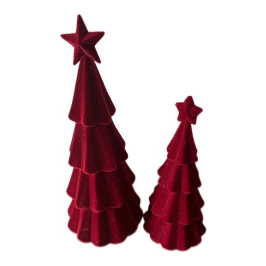 Samt Tannenbaum in Bordeaux 29 cm von Exner