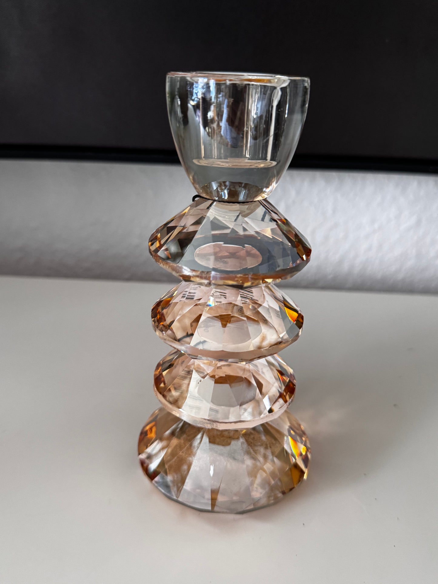 Light & Living Kerzenhalter ROVELO Glas Gold/Bernstein 17 cm