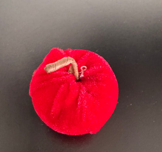 Samt Apfel  Lea  in Rot 6 cm