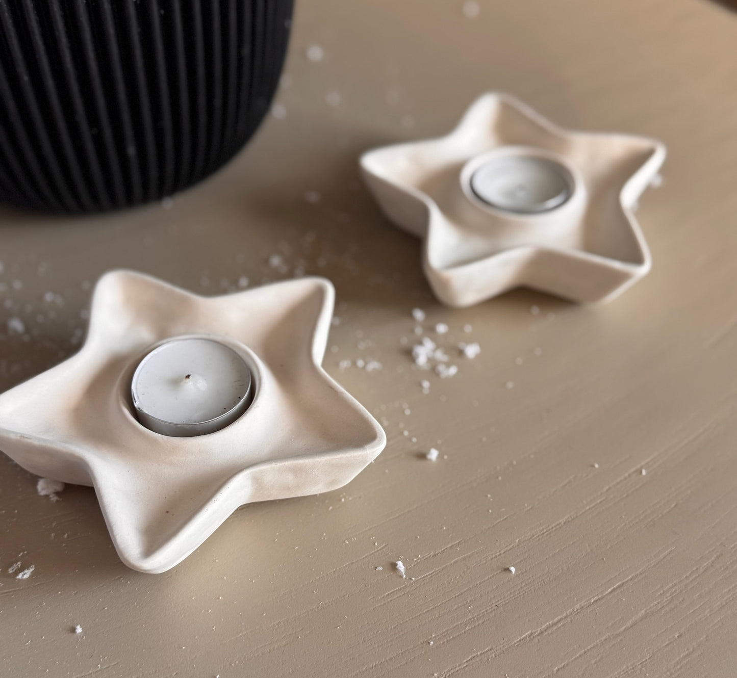 Stern Teelichthalter Keramik von Leeff 13 cm