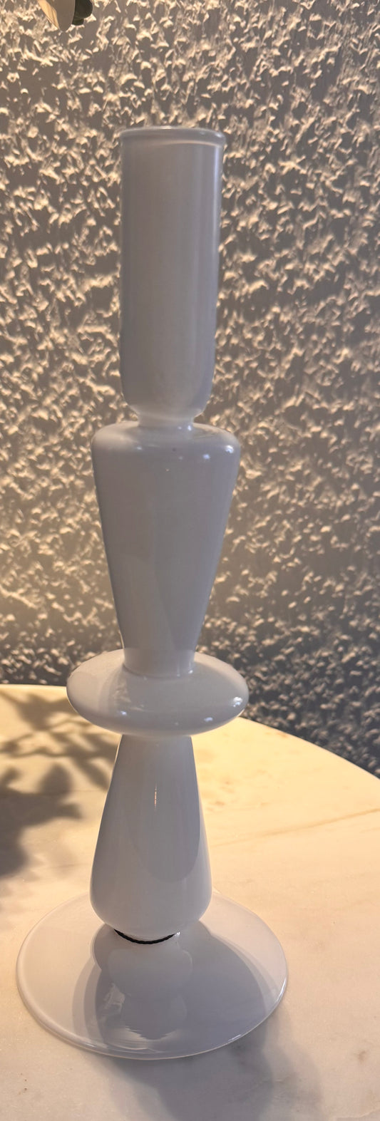 Kerzenhalter Glas Sparkle Tall von Present Time weiß