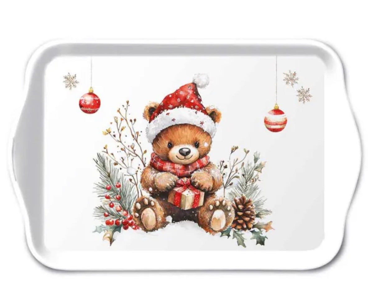 Tablett Teddys Gift aus Melamin 13 x 21 cm von Ambiente