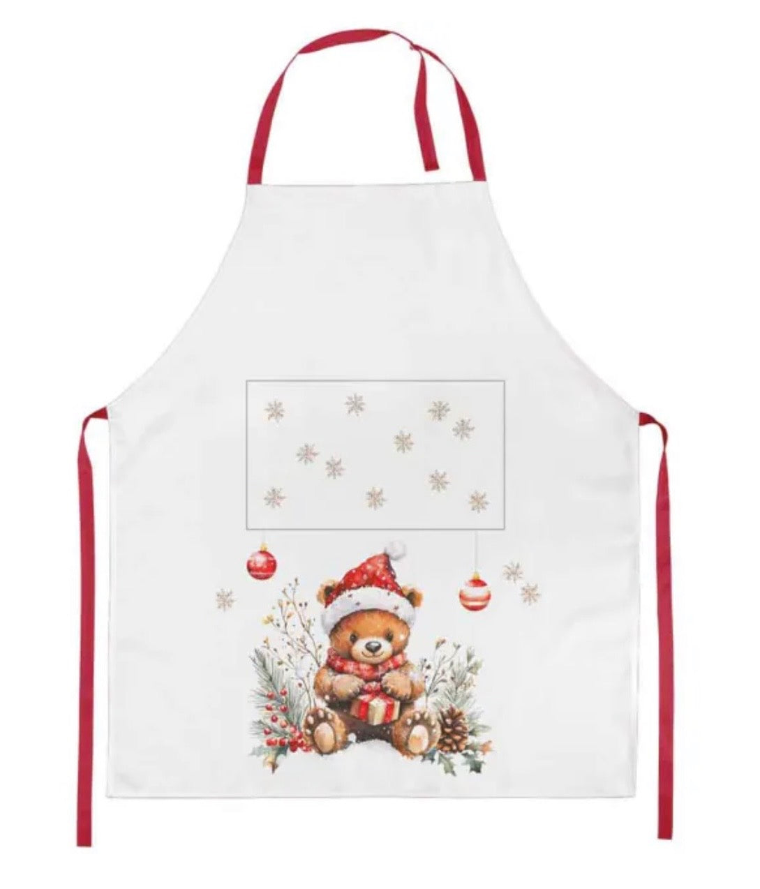 Küchenschürze Teddys Gift aus Baumwolle 85 x 70 cm von Ambiente