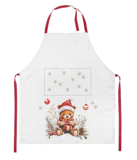 Küchenschürze Teddys Gift aus Baumwolle 85 x 70 cm von Ambiente