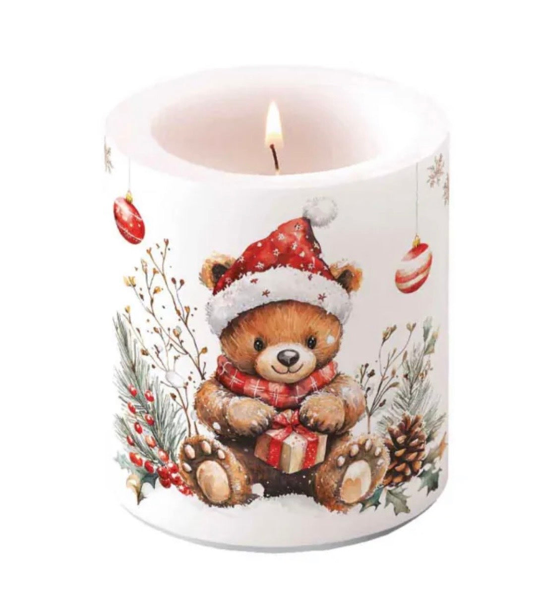 Kerze Teddys Gift Medium Ø 10 x 10 cm von Ambiente