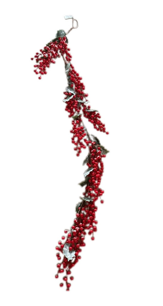 Rote Beeren Girland in  Rot Länge 130 cm