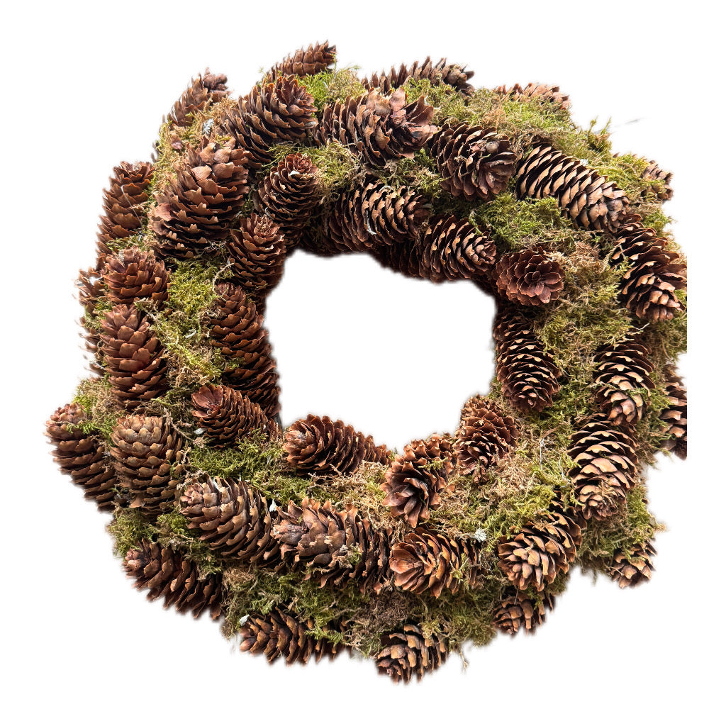 Mooskranz mit Tannenzapfen 40 cm von Couronne