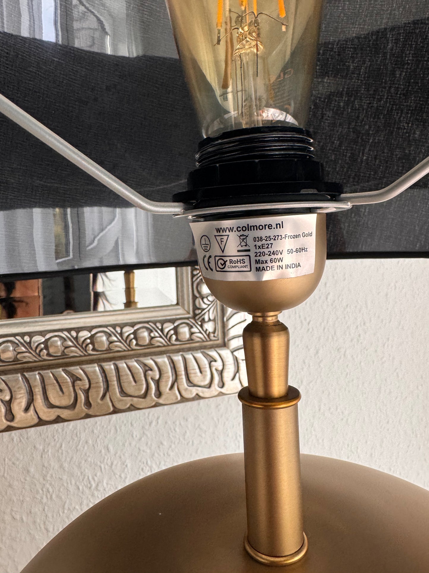 Tischlampe  in Frozen Gold mit von Colmore 56 cm