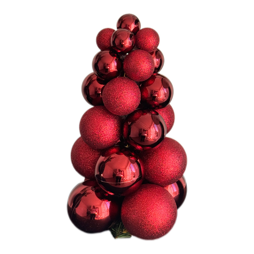 Weihnachtsanhänger Kugelbaum in Bordeaux Gr. L von Countryfield