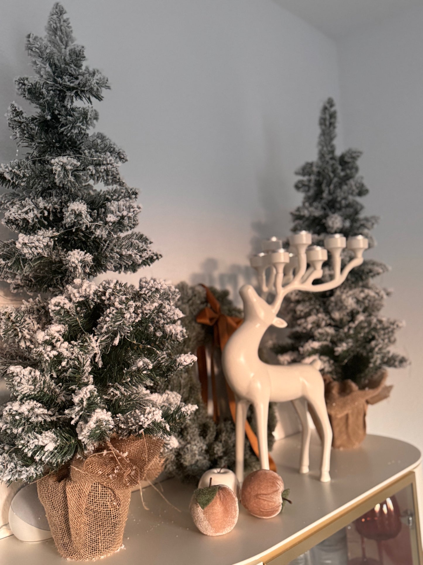 Eleganter Hirsch-Kerzenleuchter Clair Blanc von Exner