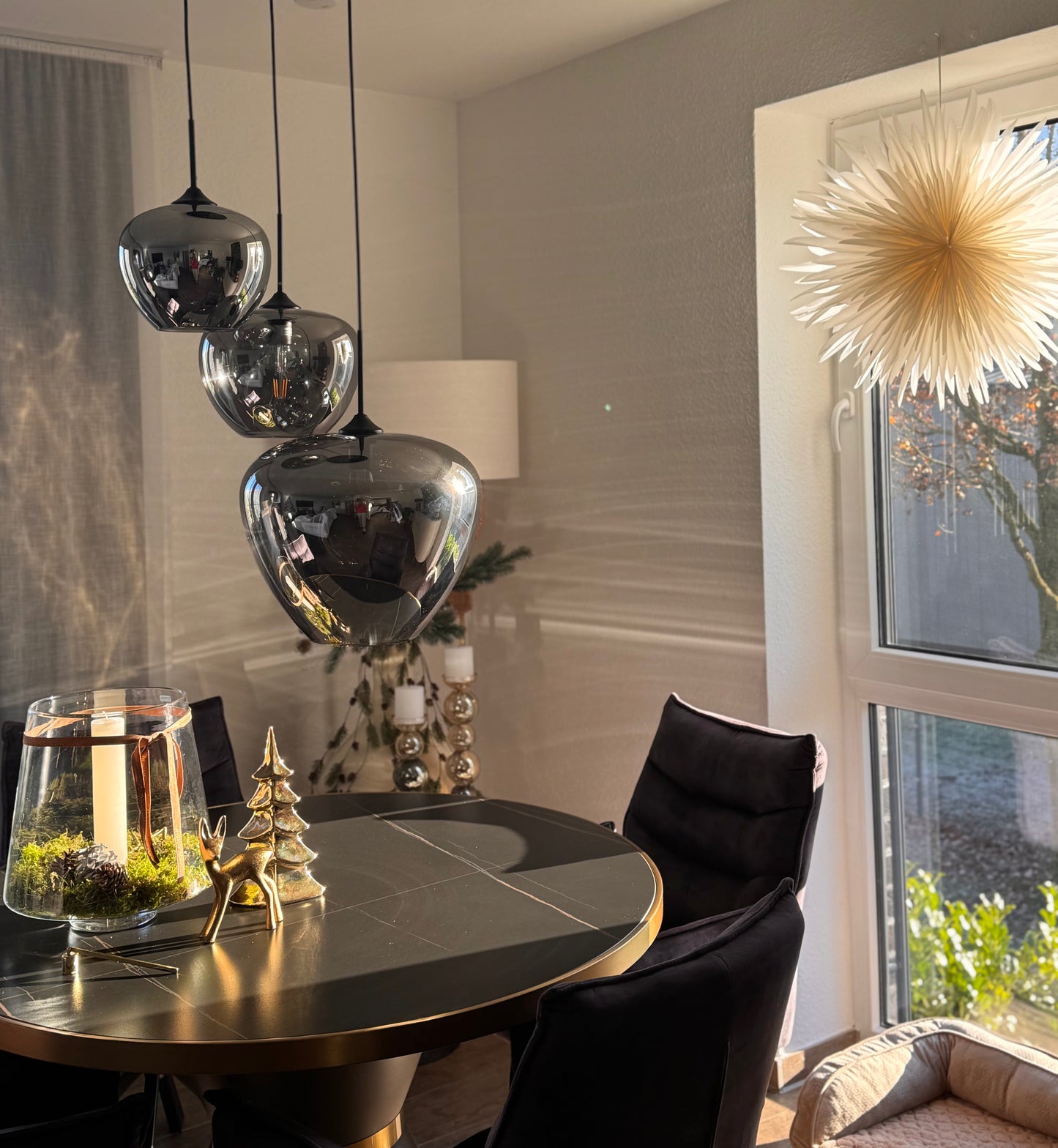 Papierlampe Origami Papier in Weiß 60 cm von Only Natural