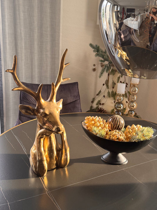 Goldener Hirsch im Denker Design 50 cm