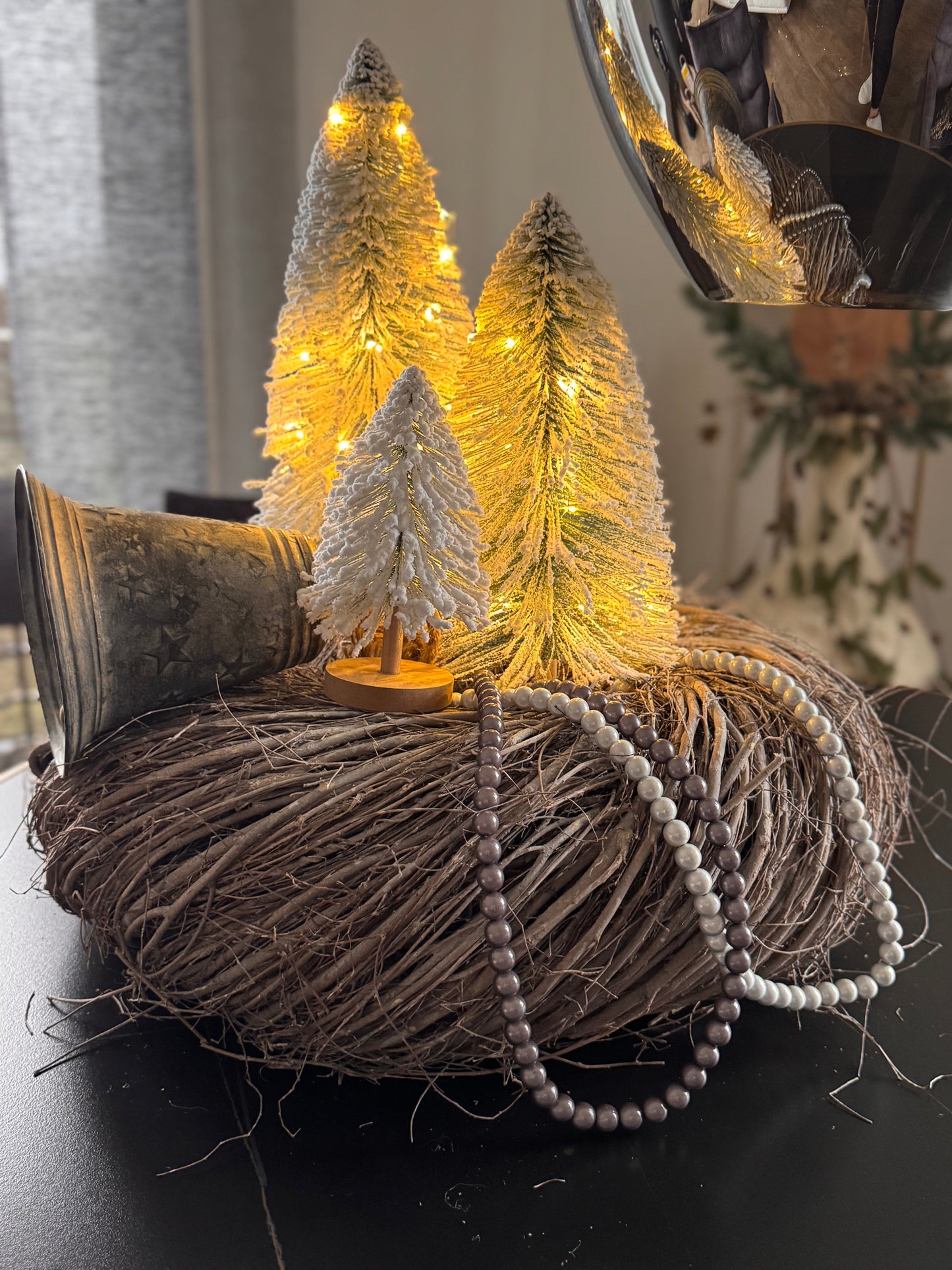 Willow Kranz in White Wash 60 x18 cm von Lauco