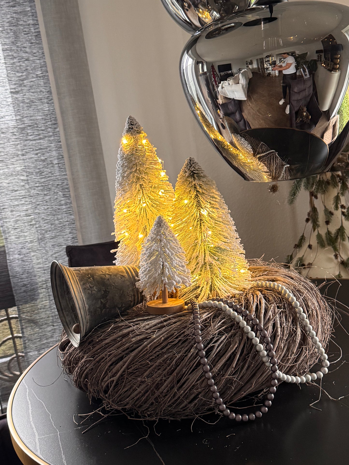 Willow Kranz in White Wash 60 x18 cm von Lauco