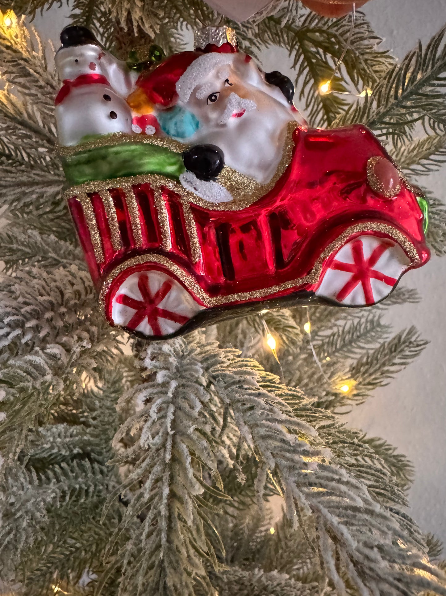 Weihnachtskugel Lokomotive  aus Glas von  By Lauco