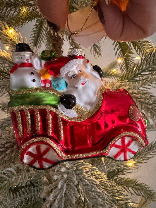 Weihnachtskugel Lokomotive  aus Glas von  By Lauco