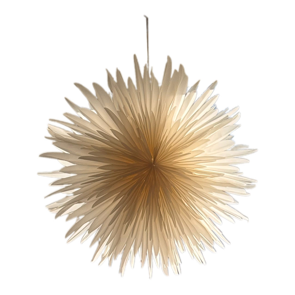 Papierlampe Origami Papier in Weiß 60 cm von Only Natural