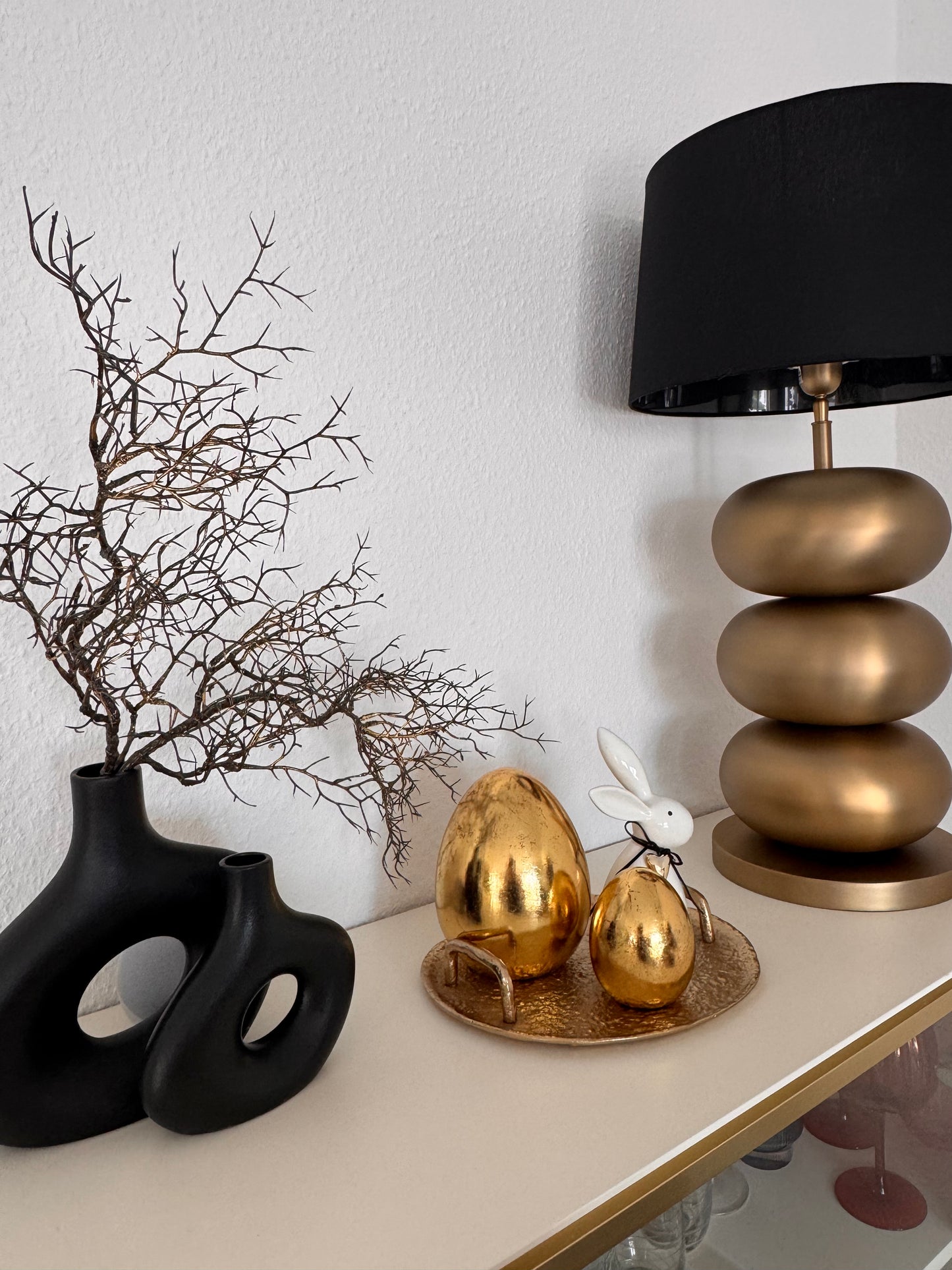 Hase XOXO weiß mit Goldherz von Exner