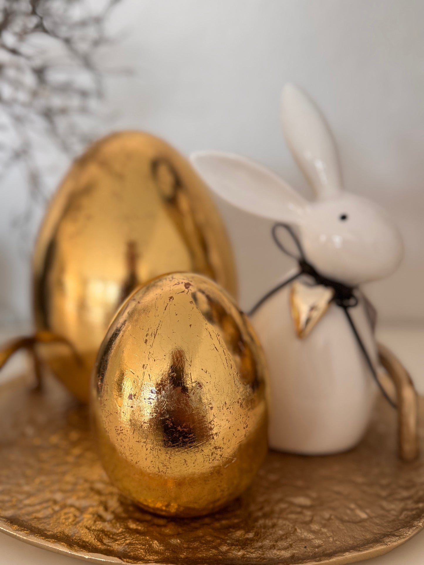 Goldendes Deko Osterei Moni 11 cm