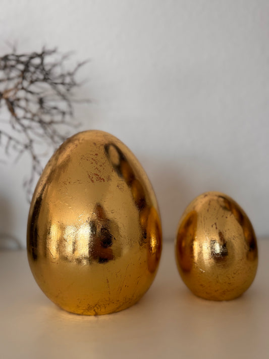 Goldendes Deko Osterei Moni 11 cm