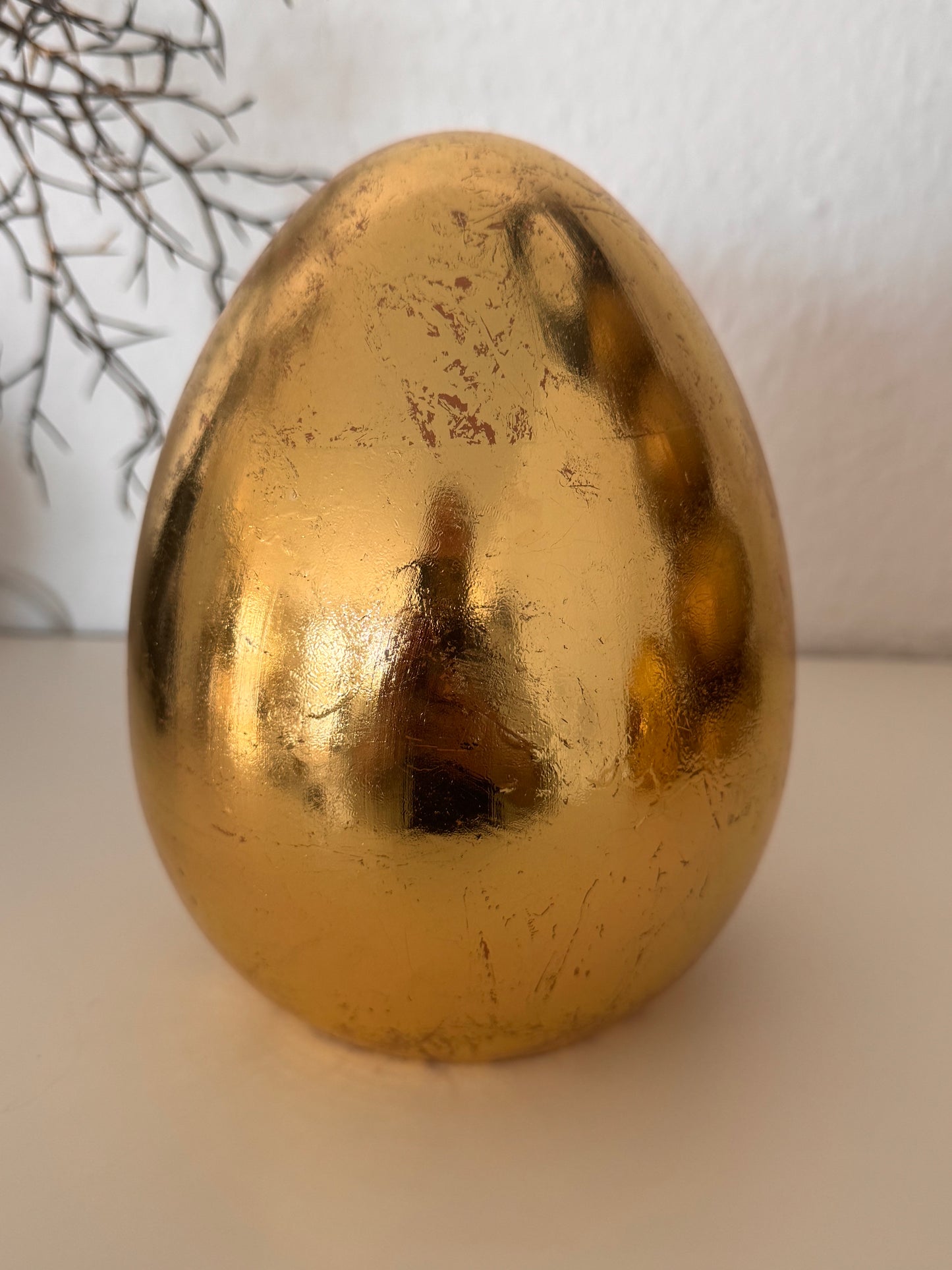 Goldendes Deko Osterei Moni 11 cm