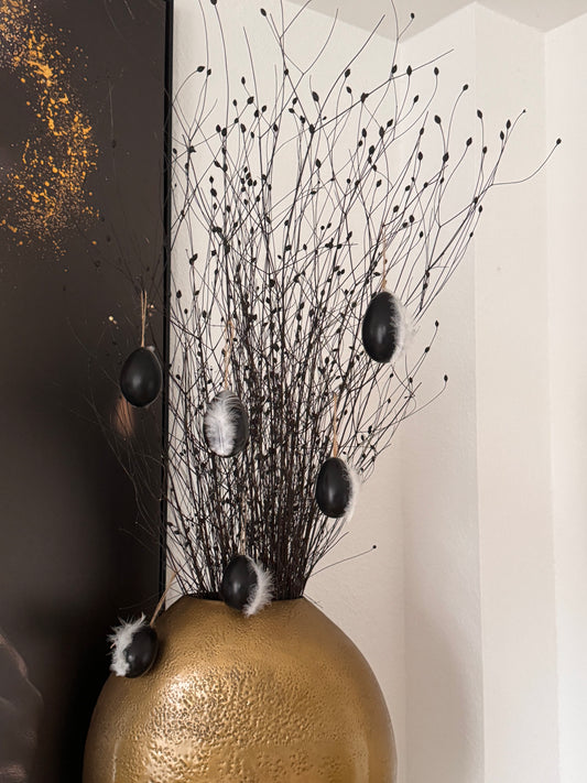 Elegante Deko-Gräser in Schwarz -Bund ca. 130 cm