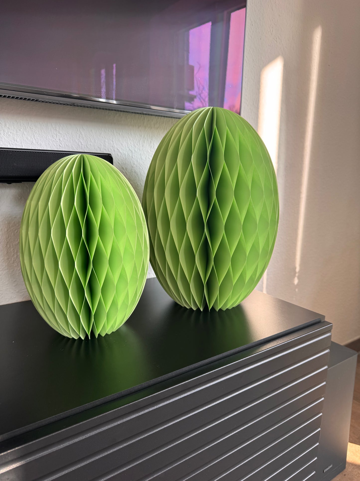 Papier Osterei in Grün 30 cm