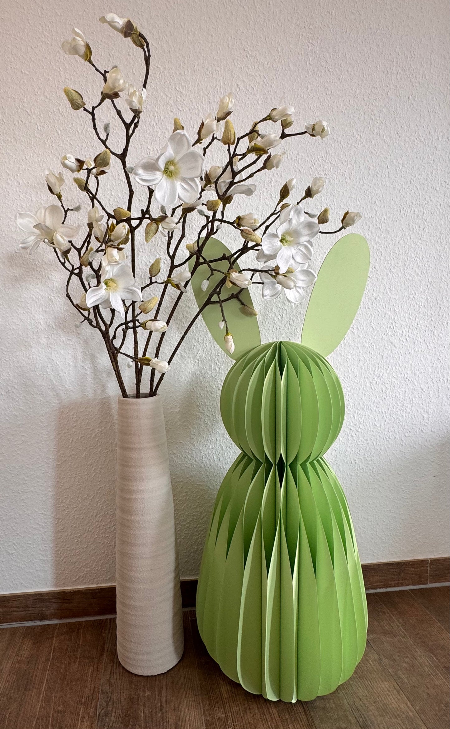 Papierhase Bruno in Grün 90 cm