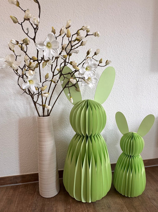 Papierhase Bruno in Grün 60 cm