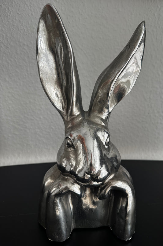 Hasen Kopf ArgenT stilvolle Osterdeko von Exner in Silber ca.30 cm