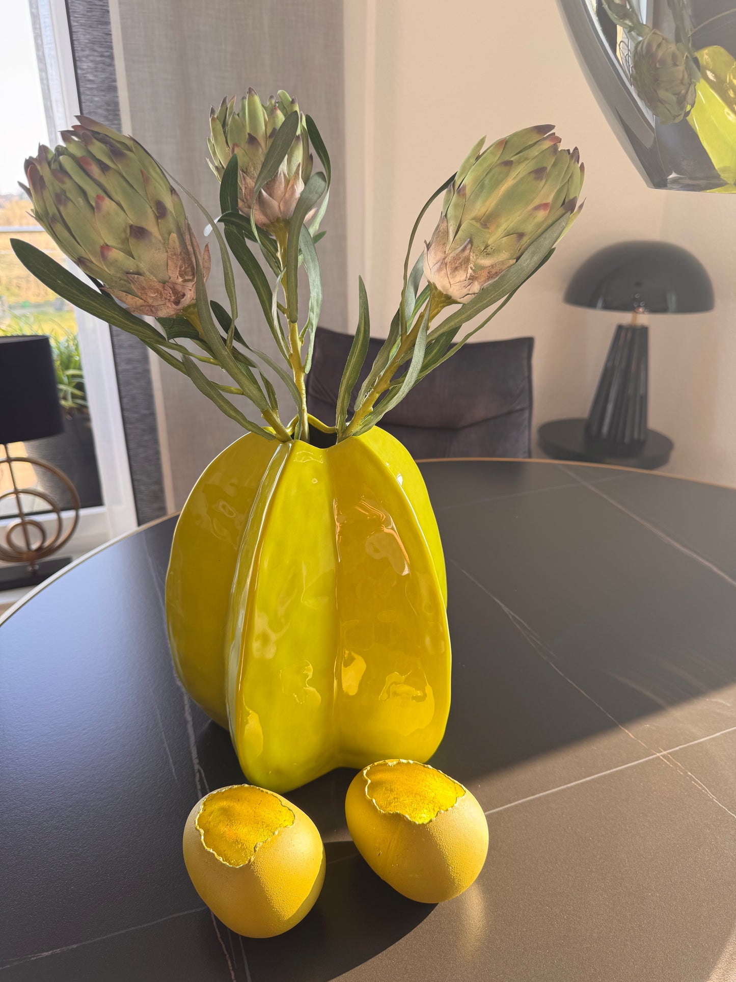 Windlicht in Ei Form Aza in  Grün von Exner 10 cm