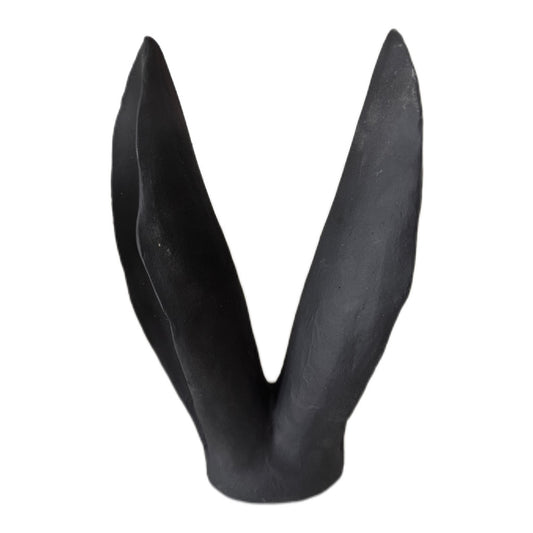 Deko Hasenohren  Zonda in Schwarz matt von Exner 18x7x26,8 cm