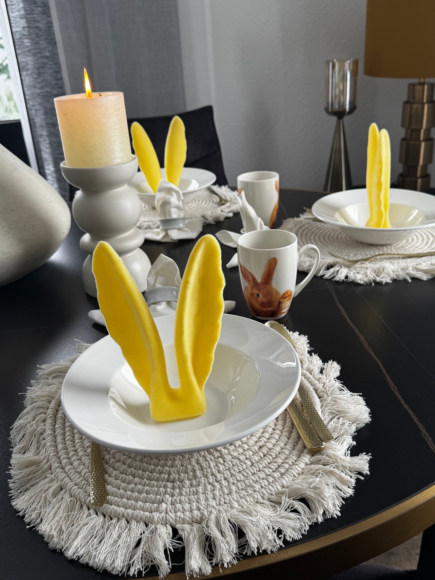 Hasenohren  der fröhliche Osterakzent in Gelb 19 cm von Wurm