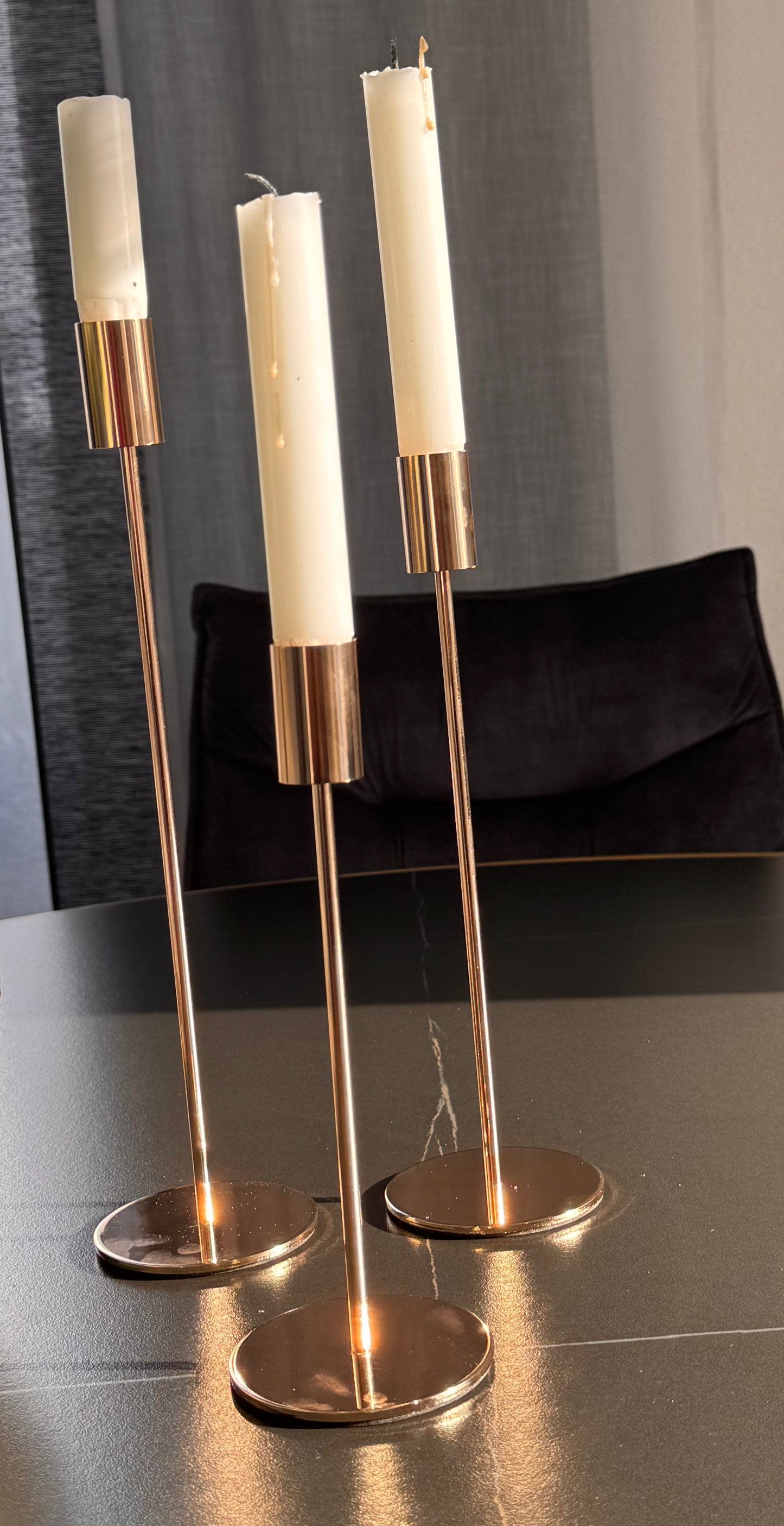 Kerzenständer  3 Set  Roségold von Homexclusive