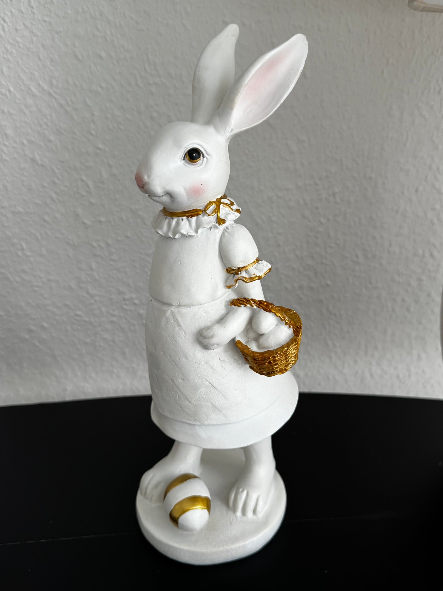 Hasen-Paar  in Weiß/Gold 30 cm von Wurm