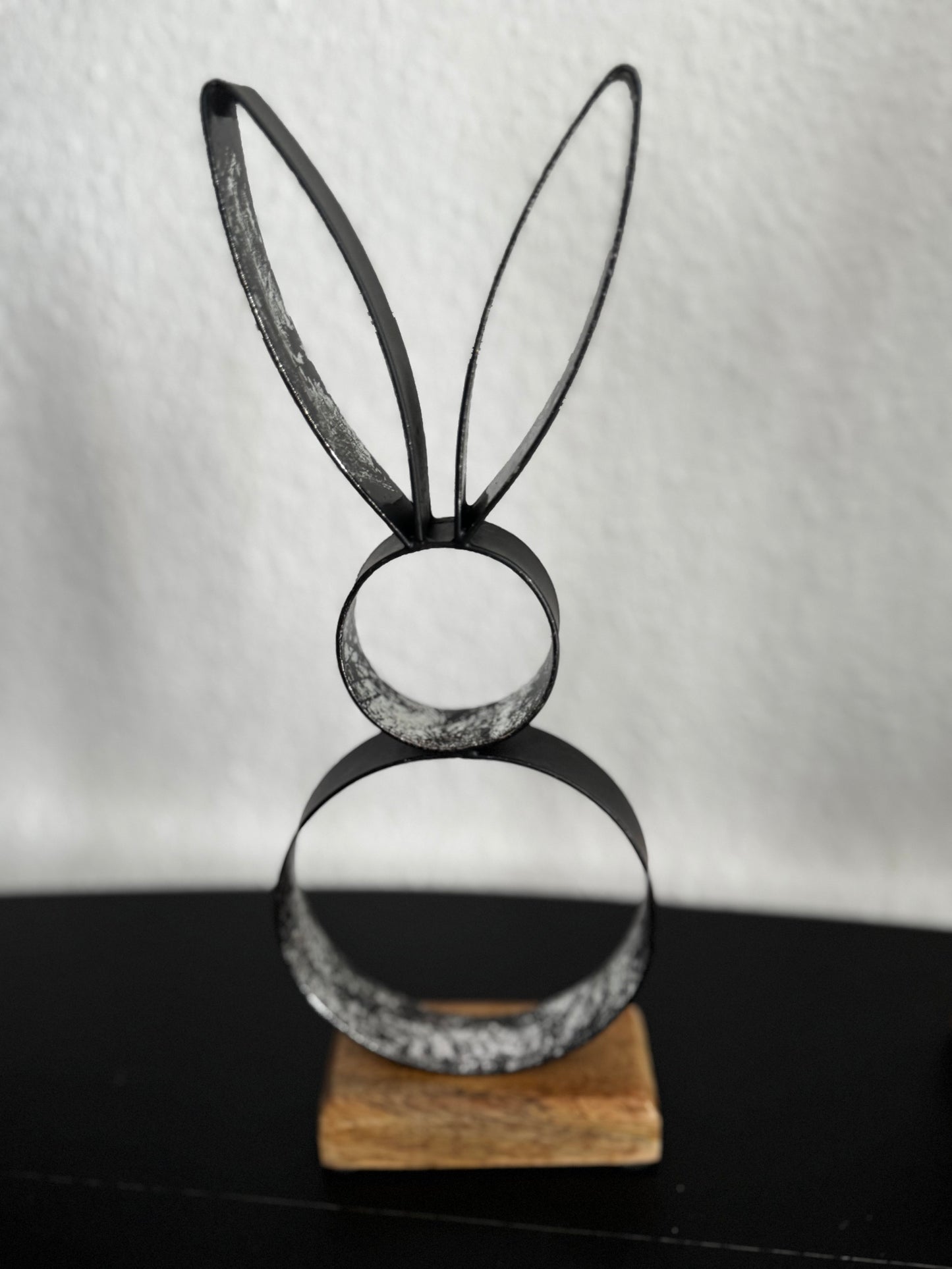 Metall-Hase Jimmi  in Schwarz 37 cm von Willeke