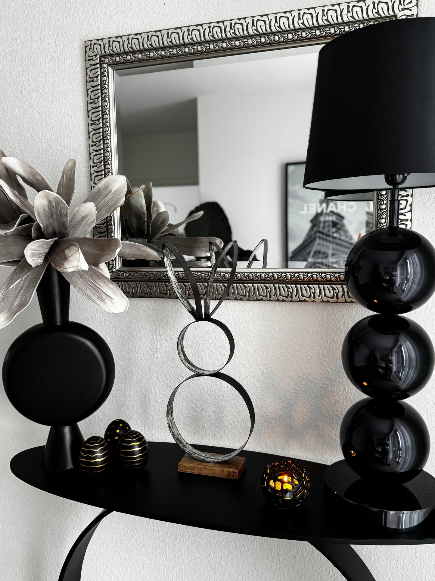 Metall-Hase Jimmi  in Schwarz 37 cm von Willeke