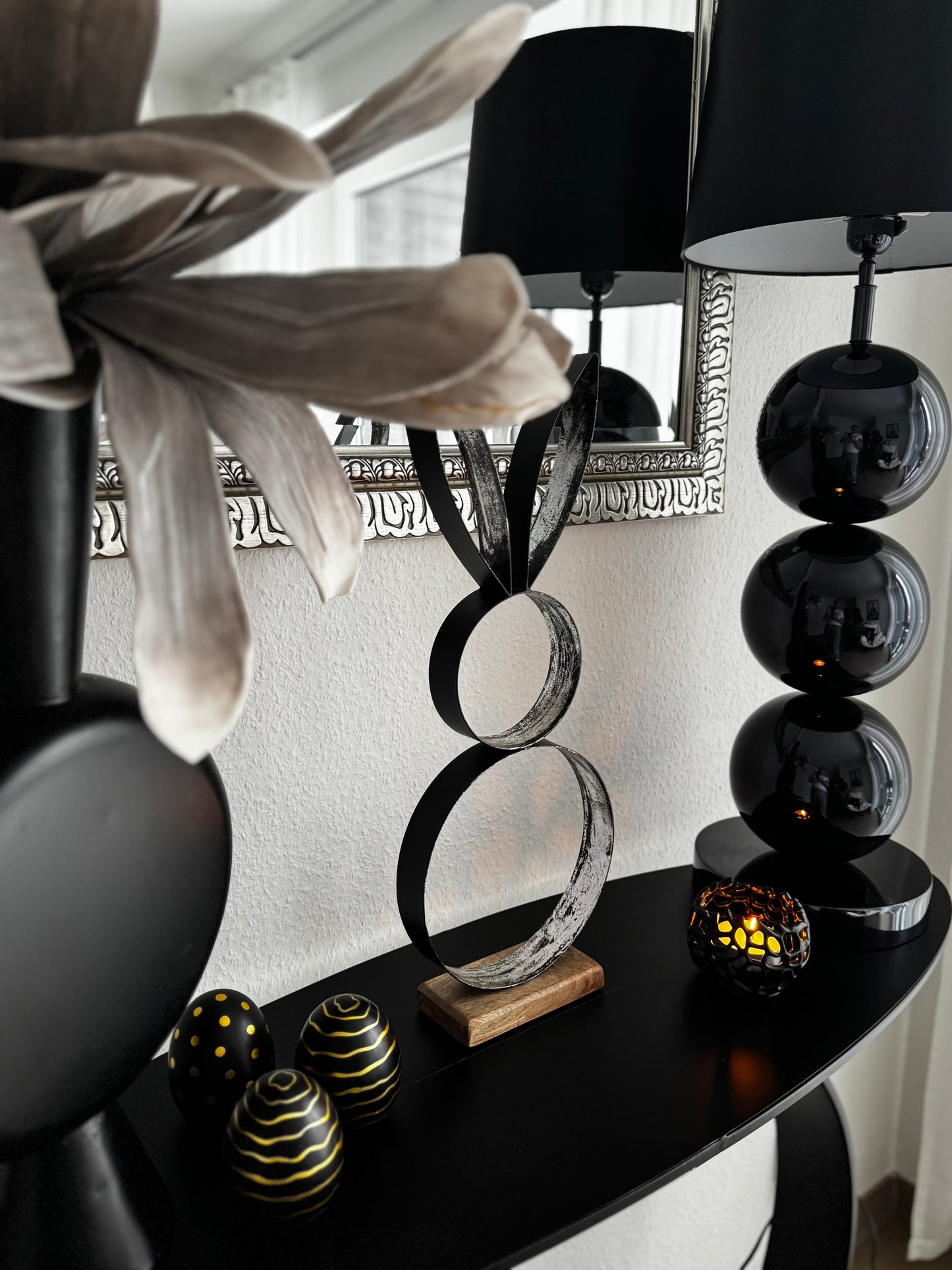 Metall-Hase Jimmi  in Schwarz 37 cm von Willeke