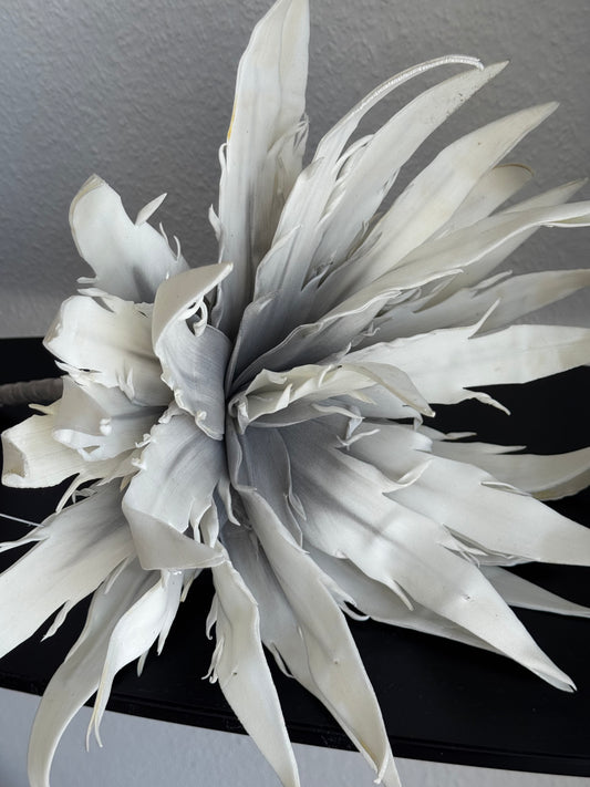 Kunstblume Weiß/Grau von Luimes & Luimes ca. 50 cm