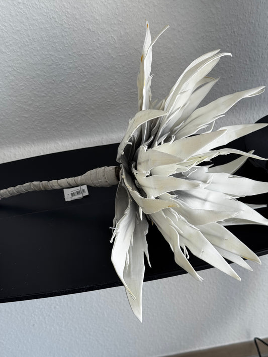 Kunstblume Weiß/Grau von Luimes & Luimes ca. 50 cm