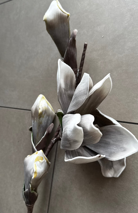 Magnolienzweig Emily in Grau 90 cm by Luimes & Luimes