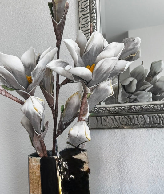 Magnolienzweig Emily in Grau 90 cm by Luimes & Luimes