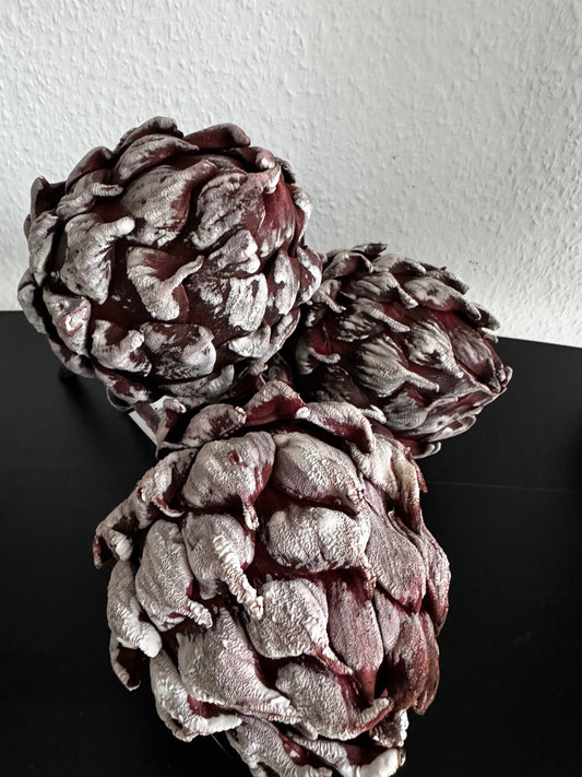 Artischocken Knospe mit Stiel Lisa in Frostet Burgundy by Luimes & Luimes