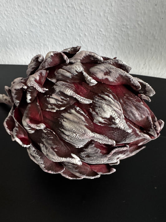 Artischocken Knospe mit Stiel Lisa in Frostet Burgundy by Luimes & Luimes