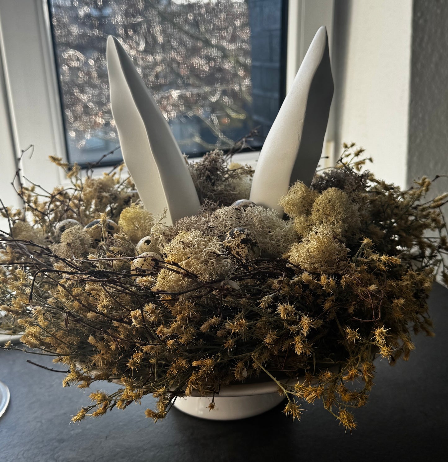 Naturkranz " Bodhi " mit Eiern ø 35 cm von Couronne