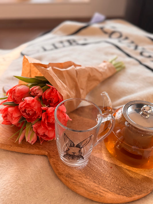 Teeglas mit Hasenmotiv 300 ml von Clayre & Eef